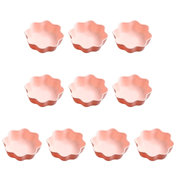 Shoreew 10Pcs Dipping Dish Smooth Surface Food Grade Reusable Round/Flower Shape Kitchen Dipping Sauce Bowl Household Supplies