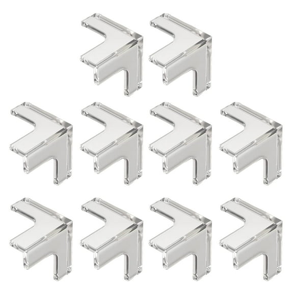 Shoreew 10Pcs Furniture Corner Protector Anti-collision Baby Proof Clear Self-adhesive Table Desk Right Angle Sharp Edges Corner Guard Bumper Protective Cover