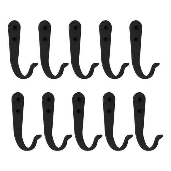 Shoreew 10Pcs Metal Wall Hooks Easy Installation Small Strong Coat Towel Hooks with Nails Multifunctional Hanging Hooks Organizer