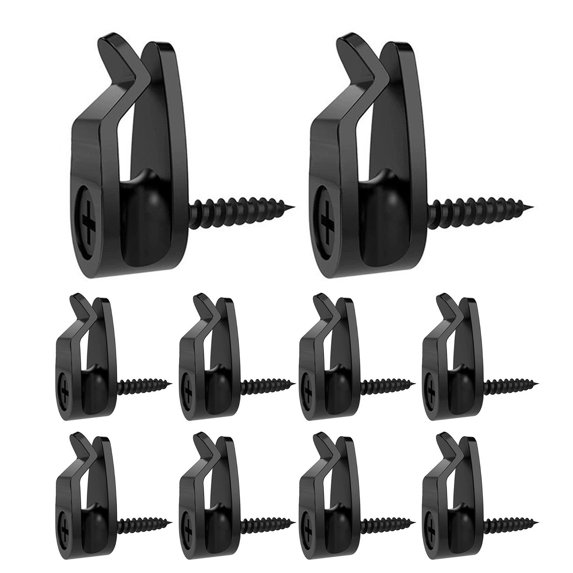 Shoreew 10Pcs Outdoor String Lights Clips High Stability Simple Installation Weatherproof Fairy Lights Cable Hanger Hooks