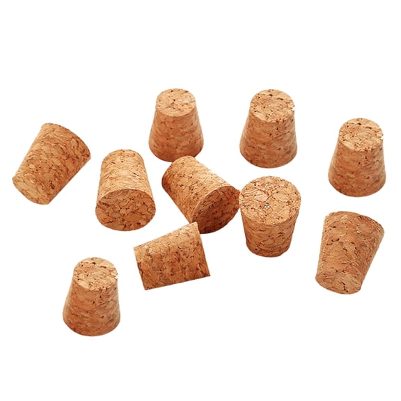 Shoreew 10Pcs Wine Bottle Stopper Soft Wood Corks Leakproof Good Sealing Biodegradable Reusable Wooden Cork for Wine Bottles