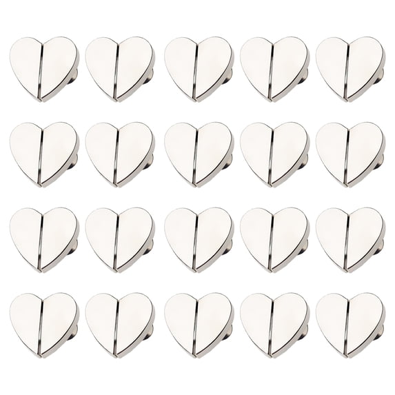 Shoreew 2/4/12/20Pcs Love Heart Curtain Magnet Closure Prevent Light Leaking Magnetic Curtain Clip Heavy Duty Alloy Thin Drapery Curtain Weight Magnet Holder