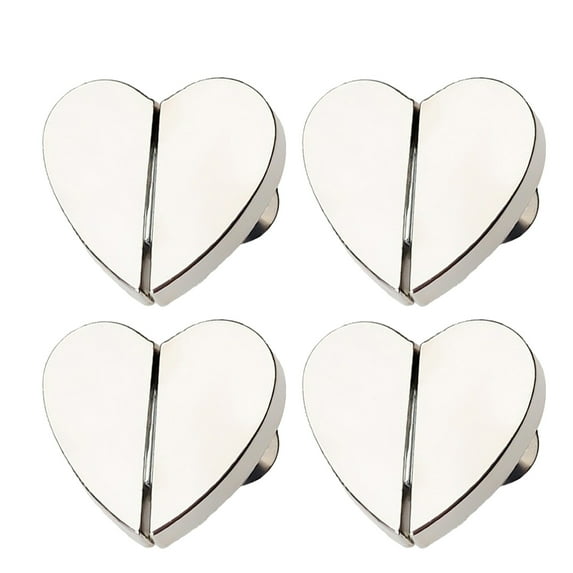 Shoreew 2/4/12/20Pcs Love Heart Curtain Magnet Closure Prevent Light Leaking Magnetic Curtain Clip Heavy Duty Alloy Thin Drapery Curtain Weight Magnet Holder