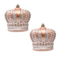 thumbnail image 1 of Shoreew 2 Pcs Christmas Crown Ornaments Vintage Style Plastic Red Green/Goldem Royal Crown Ornament for Xmas Tree Window Shop Home Holiday Decor, 1 of 7
