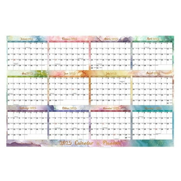 Shoreew 2025 Erasable Wall Calendar – Large Wet & Dry Erase Laminated Reversible Yearly Planner, 12-Month Annual Schedule Organizer