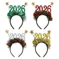 thumbnail image 1 of Shoreew 2026 Glitter Headband for New Years Eve Christmas Party Hair Accessory with Stars Festive Countdown Celebration Headwear, 1 of 7