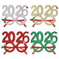 thumbnail image 1 of Shoreew 2026 New Year Eve Glasses Christmas Party Photo Props for Adults Kids Festive Celebration Eyewear for Countdown Party, 1 of 7