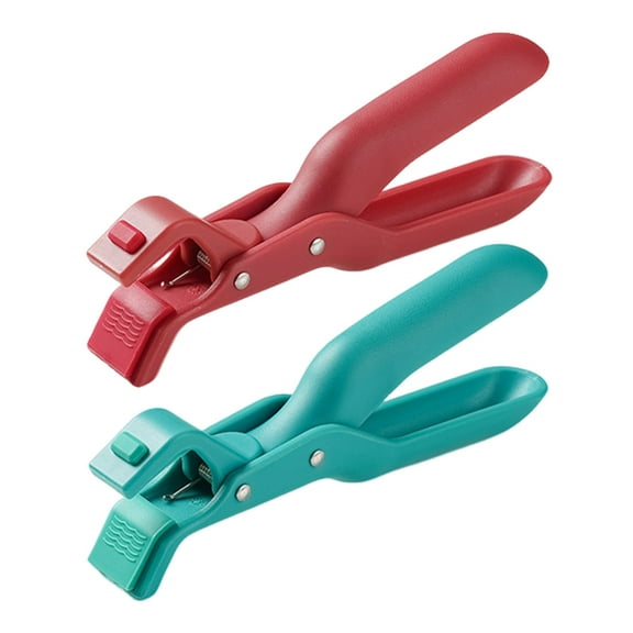Shoreew 2Pcs Anti-Slip Bowl Clip Hot Plate Grippers Multi-Function Safety Grip for Microwave Pizza Pan Hot Bowls Easy to Clean Kitchen Tool