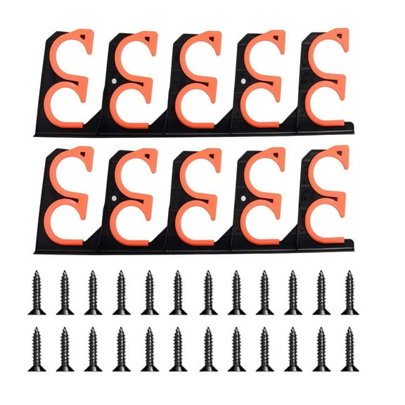 Shoreew 2Pcs Fishing Rod Holder Wall Mounting Garage Rack Adjustable Distance Brackets Fishing Gear Organizer