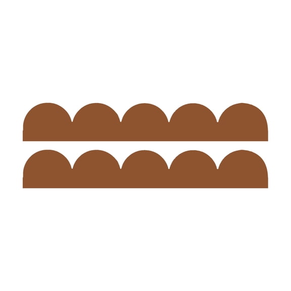 Shoreew 2Pcs Scalloped Wood Border Trim Wall Decoration Adhesive DIY Cabinet Shelf Door Window Frame Scalloped Edge Decorative Wood Strips