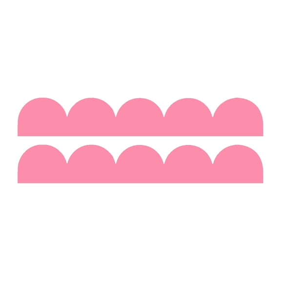 Shoreew 2Pcs Scalloped Wood Border Trim Wall Decoration Adhesive DIY Cabinet Shelf Door Window Frame Scalloped Edge Decorative Wood Strips