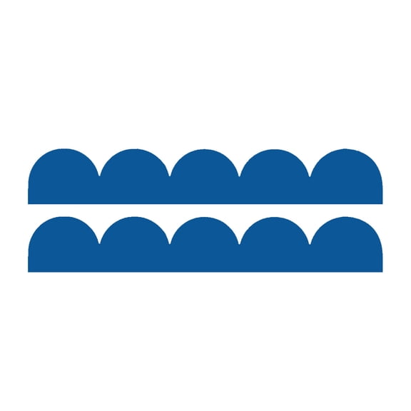 Shoreew 2Pcs Scalloped Wood Border Trim Wall Decoration Adhesive DIY Cabinet Shelf Door Window Frame Scalloped Edge Decorative Wood Strips