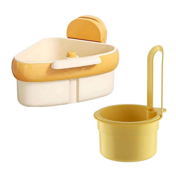 Shoreew 2Pcs Sink Drain Strainer Basket with Drain Hole Hanging Sink Corner Colander Triangle Sink Food Catcher Basket Kitchen Tool