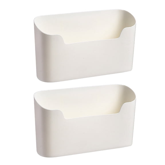 Shoreew 2Pcs Storage Box Wall-Mounted Kitchen Organiser Box Space-saving Storage Container for Home Bathroom