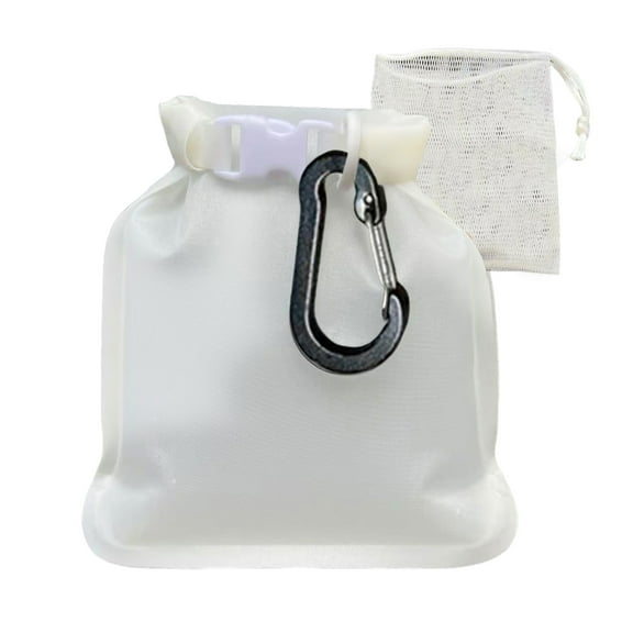 Shoreew 2Pcs Travel Soap Bags Roll-up Zipper Design Waterproof Leak-Resistant Travel Soap Container Quick Dry Soap Pouch