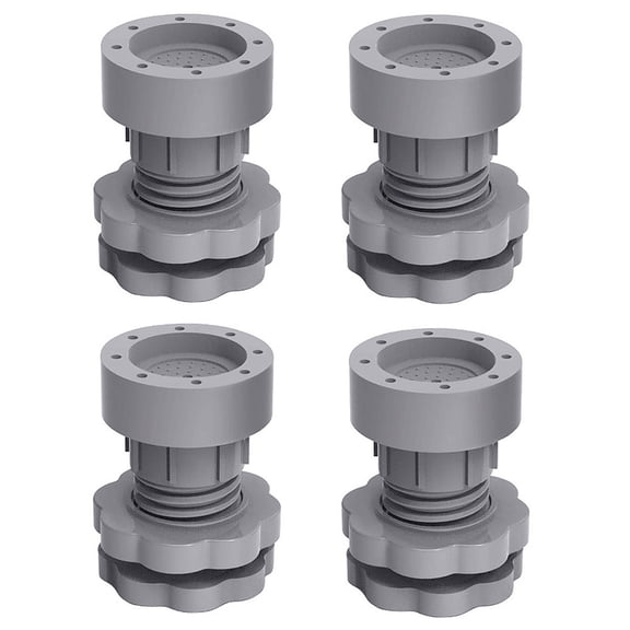 Shoreew 4 Pcs Washing Machine Anti Vibration Foot Pads Adjustable Height Anti-skid Shock Absorption Noise Cancelling Vibration Absorber Washer Rubber Leveling Feet Stabilizer