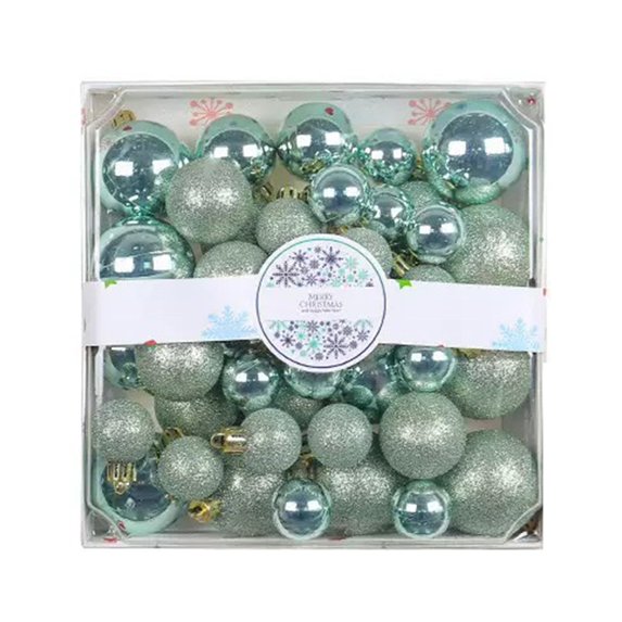 Shoreew 44 Pcs Christmas Balls Ornaments Shatterproof Plastic Baubles Xmas Tree Hanging Decoration for Holiday Party Wedding Decor