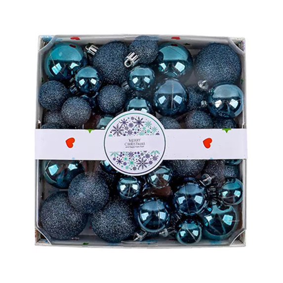 Shoreew 44 Pcs Christmas Balls Ornaments Shatterproof Plastic Baubles Xmas Tree Hanging Decoration for Holiday Party Wedding Decor