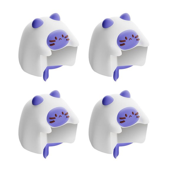 Shoreew 4Pcs Animal Furniture Corner Protector Anti-collision Baby Proof Soft PVC Self-adhesive Bear Cat Duck Table Right Angle Sharp Edges Corner Guard Protective Cover