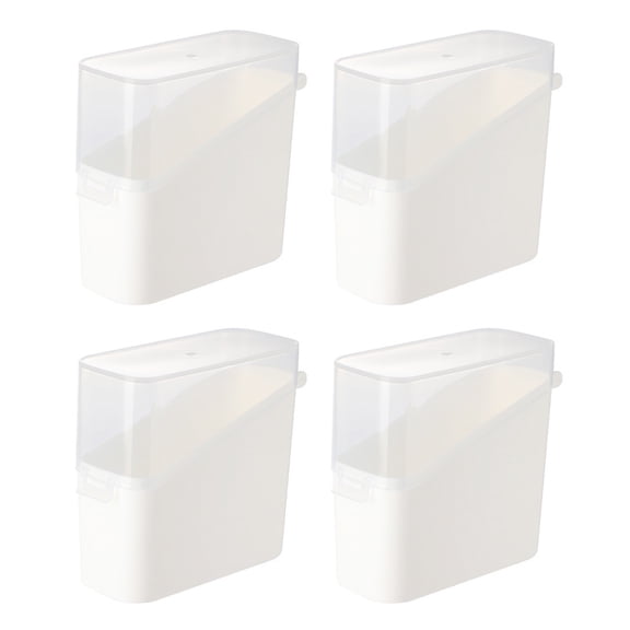 Shoreew 4Pcs Refrigerator Storage Container Cheese Butter Holder Storage Box with Lid Plastic Transparent Food Keeper for Snacks Vegetables