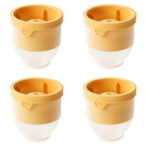 Shoreew 4Pcs Silicone Ice Ball Mold Round Ice Cube Tray BPA-free Easy Release Sphere Ice Maker for Whiskey Cocktails