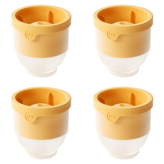 Shoreew 4Pcs Silicone Ice Ball Mold Round Ice Cube Tray BPA-free Easy Release Sphere Ice Maker for Whiskey Cocktails