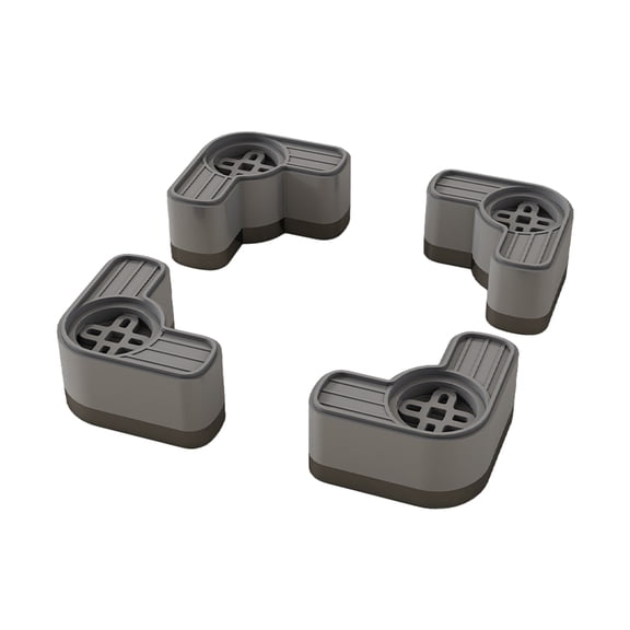Shoreew 4Pcs Washing Machine Anti Vibration Pad Noise Reduction Shock Absorbing Feet Pad Anti-slip L-shaped Dryer Refrigerator Furniture Bed Table Chair Sofa Cabinet Lift Riser