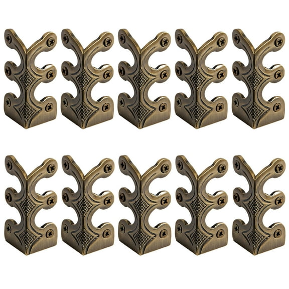 Shoreew 5/10/15 Pcs Corner Protectors with Screws Vintage Style Solid Metal Baseboard Corner Guards Easy Installation Skirting Board Corner Protectors