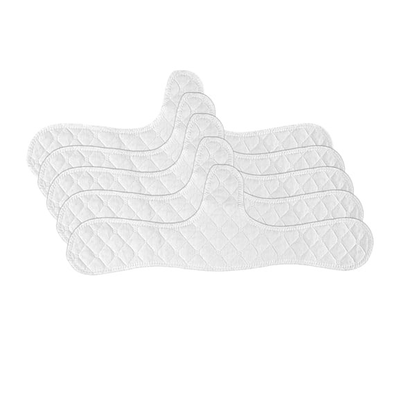 Shoreew 5/10Pcs Bra Liner Reusable Washable Under-Breast Sweat Absorber Pads Women Odor Control Cotton Breast Pad Moisture Wicking Boob Insert Lining