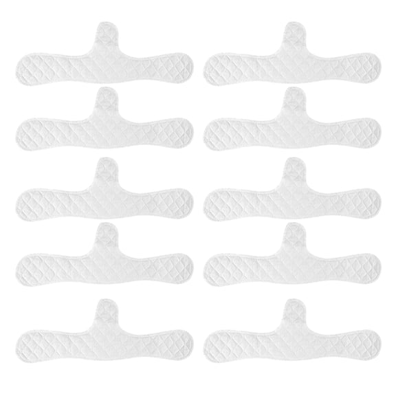 Shoreew 5/10Pcs Bra Liner Reusable Washable Under-Breast Sweat Absorber Pads Women Odor Control Cotton Breast Pad Moisture Wicking Boob Insert Lining