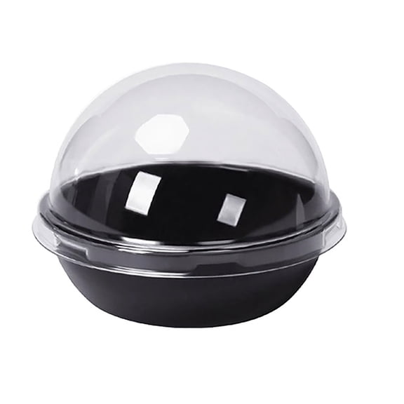 Shoreew 50Pcs Cake Packaging Box Set Transparent Plastic Mini Cupcake Boxes with Secure Lid Bakery Gift Box for Small Cakes Pastries Desserts Cookies