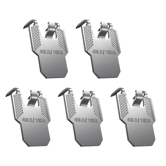 Shoreew 5Pcs Picture Frame Hanging Hooks 40lbs Load-capacity Easy to Install Heavy Duty Mirror Photo Drywall Wall Hanger Hooks