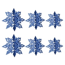 Shoreew 6 Pcs Christmas Snowflake Ornaments 3D Large Iridescent Paper Snowflakes Hanging Decoration for Winter Wonderland Christmas Party Holiday New Year Home Decor