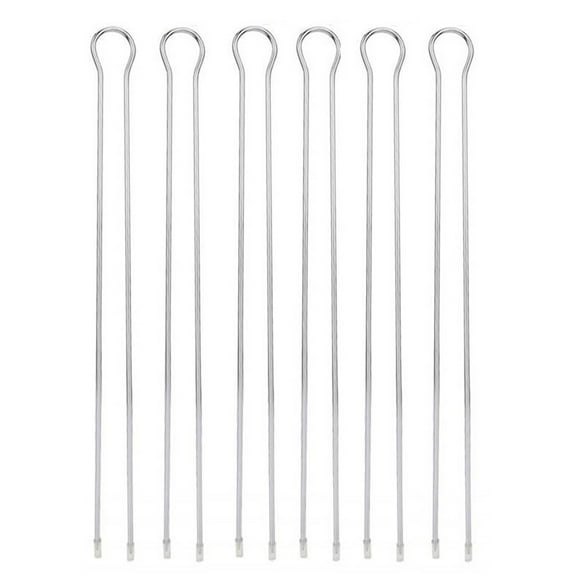Shoreew 6Pcs/Set BBQ Kabob Skewer U-shaped Reusable Food Grade Stainless Steel Steak Chick Wing Meat Vegetable Grilling Barbecue Skewer Stick