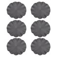 thumbnail image 1 of Shoreew 6Pcs/Set Round Placemat Set Weave Design Washable Non-slip Dining Mat Corrugated Edge Heat-resistant Table Mat, 1 of 7