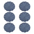 thumbnail image 1 of Shoreew 6Pcs/Set Round Placemat Set Weave Design Washable Non-slip Dining Mat Corrugated Edge Heat-resistant Table Mat, 1 of 7