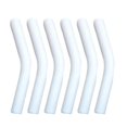 thumbnail image 1 of Shoreew 6Pcs Silicone Straw Tips Flexible Reusable Food Grade Straw Covers Elbow Straw Replacement Tip for Hydraflow Stainless Steel Straws, 1 of 7