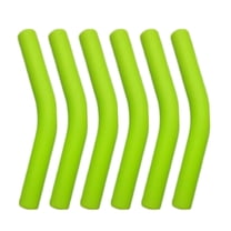 Shoreew 6Pcs Silicone Straw Tips Flexible Reusable Food Grade Straw Covers Elbow Straw Replacement Tip for Hydraflow Stainless Steel Straws