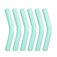 thumbnail image 1 of Shoreew 6Pcs Silicone Straw Tips Flexible Reusable Food Grade Straw Covers Elbow Straw Replacement Tip for Hydraflow Stainless Steel Straws, 1 of 7