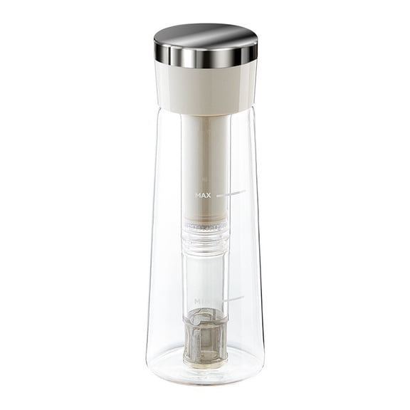 Shoreew 750ML Cold Brew Coffee Pot 2-minute Cold Brew Pitcher with Stainless Steel Filter for Home Use Iced Coffee Tea Kettle