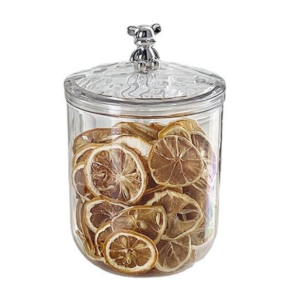 Shoreew 900/1400ML Clear Sealed Jar with Bear Handle Airtight Lid Large Capacity Multi-functional Dry Goods Nuts Grain Cereal Seasoning Tea Leaf Container Storage Box