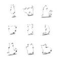 thumbnail image 1 of Shoreew 9Pcs/Set Cookie Mold Stainless Steel Cat Shaped Cutters Dough Fudge Sandwiches Mold Multi-purpose Baking Tools, 1 of 7
