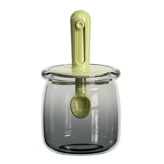 Shoreew Airtight Glass Spice Jars with Retractable Spoon Leakproof & Moisture-Proof Storage Container for Herbs Salt Pepper Compact Kitchen Organizers for Pantry Outdoor Travel