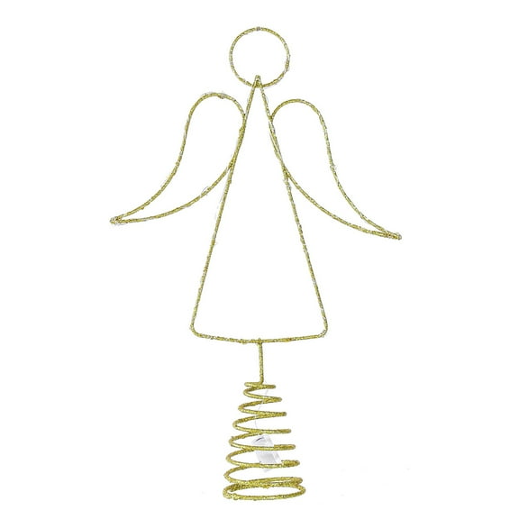 Shoreew Angel Christmas Tree Topper LED Warm Light Energy-Saving Wrought Iron Angel Ornament Xmas Home Decor