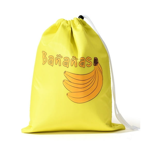 Shoreew Banana Storage Bag Drawstring Closure Aluminum Lining Easy to Clean Multi-purpose Reusable Fruit Vegetable Protective Bag