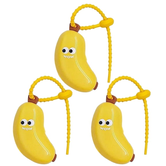 Shoreew Banana Toothbrush Case Holder Toothpaste Dispenser Portable Travel Storage Box Waterproof Tooth Brush Caps Holder for Travel Daily Use