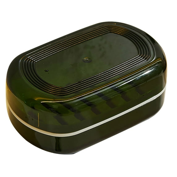 Shoreew Bathroom Soap Box Double-layer Quick Drainage Transparent with Lid And Removable Draining Rack Dustproof Hotel Kitchen Soap Tray Soap Holder Soap Organizer