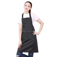 thumbnail image 1 of Shoreew Bib Aprons with 2 Pockets for Women Men Chef Heat Resistant Adjustable Tie Large Pockets Kitchen Cooking Apron, 1 of 7