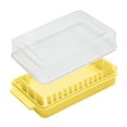 thumbnail image 1 of Shoreew Butter Keeper Butter Stick Holder with Transparent Lid Butter Dish for Refrigerator BPA-Free Butter Storage Rack for Cheese Margarine, 1 of 7