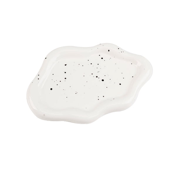 Shoreew Ceramic Jewelry Tray Trinket Dish Cloud Design Vanity Key Holder for Women Ring Holder Dish Silver Plate Bowl Room Decor Aesthetic Birthday Gift